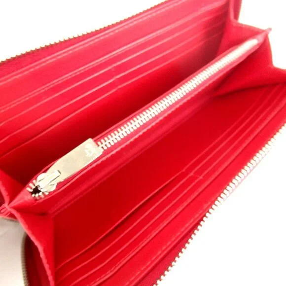 Authentic Christian Louboutin PANETTONE PARIS LOVE Zip Around purse PVC [Used] - Picture 5 of 16